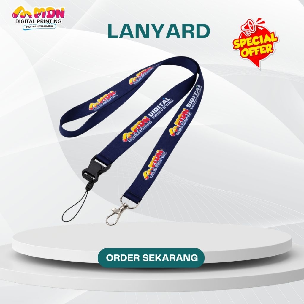 LANYARD CUSTOM DIGITAL / Tali / Gantungan ID CARD Satuan | Lanyard Custom Full Print | Tali ID Card 