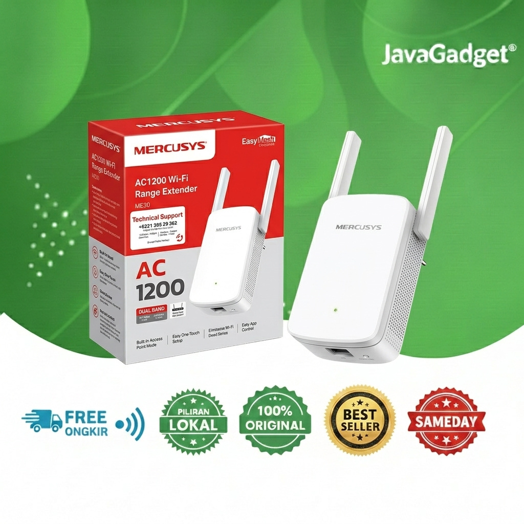 MERCUSYS ME30 AC1200 WiFi Range Extender Dual Band