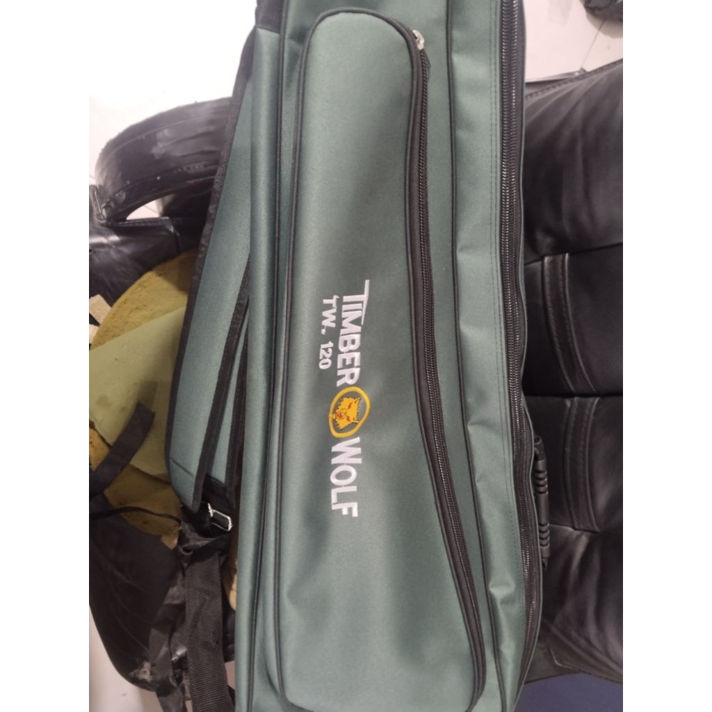 Tas pancing terpal timberwolf 120 cm / 2 ruang ( tebal dan kuat )