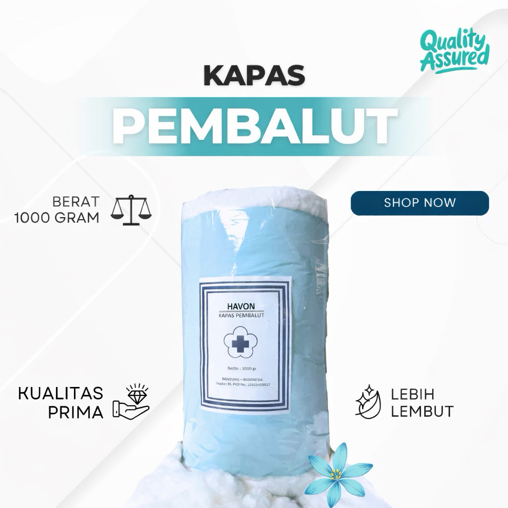 kapas gulung 1kg - kapas pembalut - kapas steril - kapas serbaguna