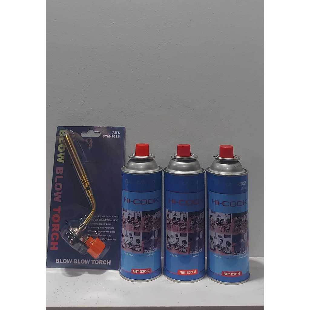 BISA COD INSTANT Portable Gas Torch Blow Flame Gun Kepala Las Manual Alat BBQ Masak Keren