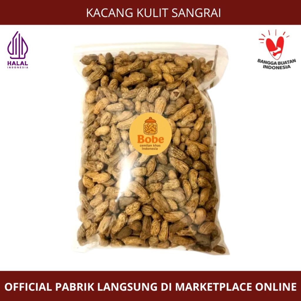 [Toko Kue Bobe] - Kacang Kulit Sangrai - Snack Kiloan