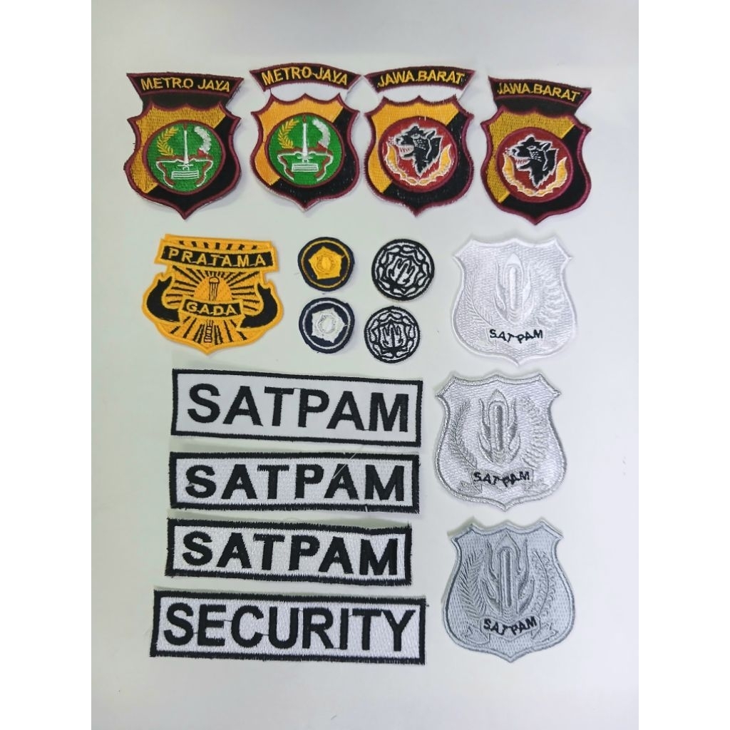 BORDIR LOGO ATRIBUT SATPAM ( SECURITY )