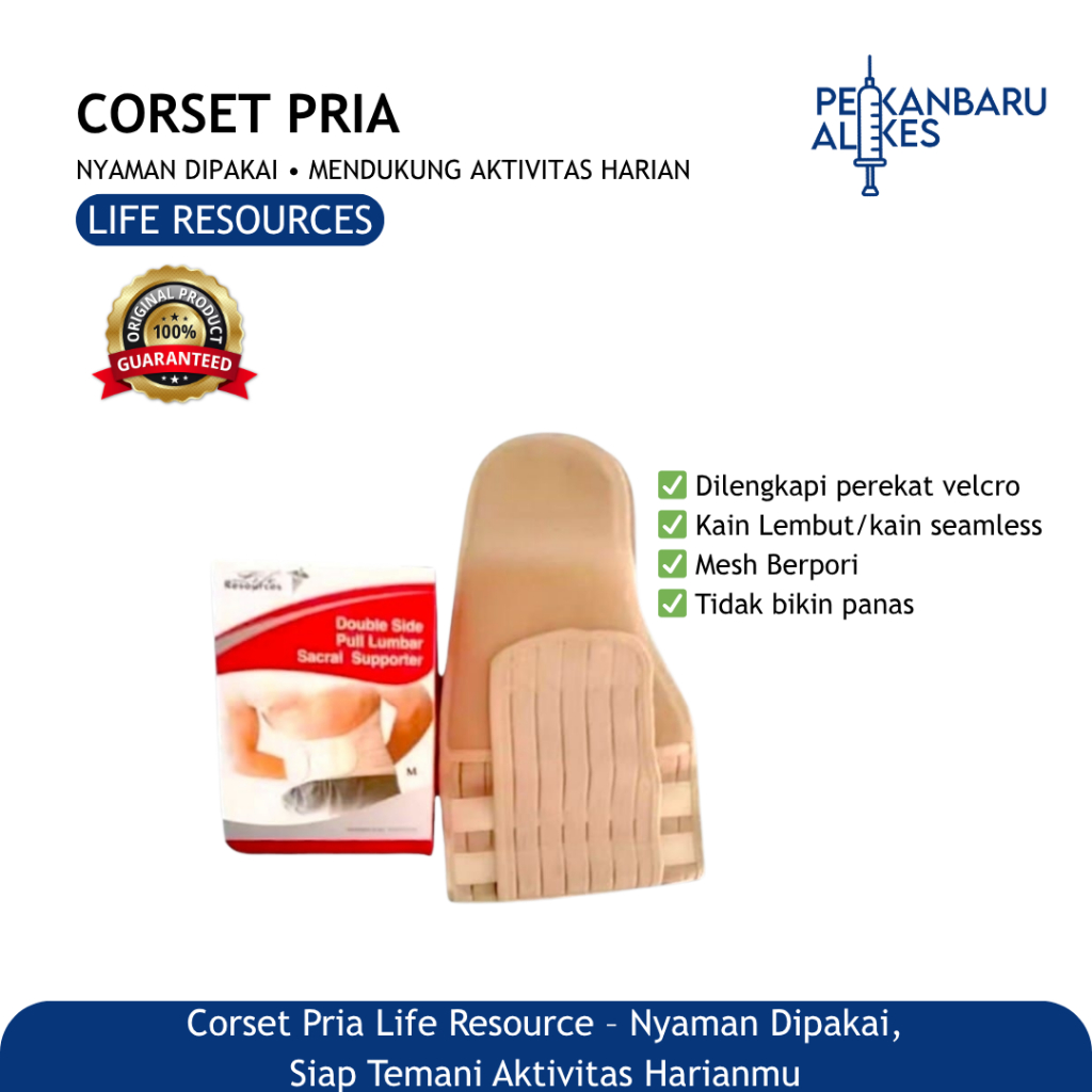 Life Resources Korset Pinggang Lumbar Sacral Support Double Pull / Penyangga Tulang Belakang Punggun
