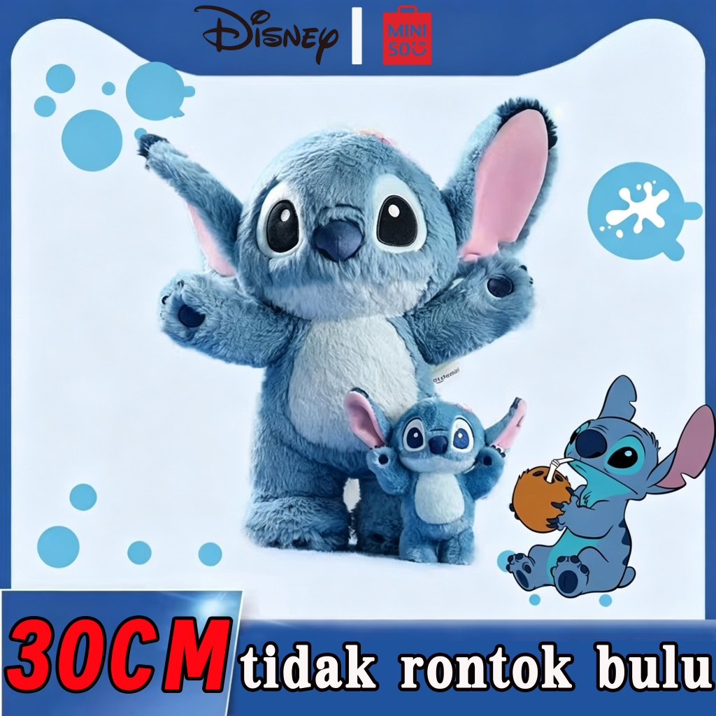 Bisa COD,Koleksi Karakter Lilo & Stitch,Bahan Yelvo Lembut Tidak Rontok Bulu.Boneka Stitch,Boneka St