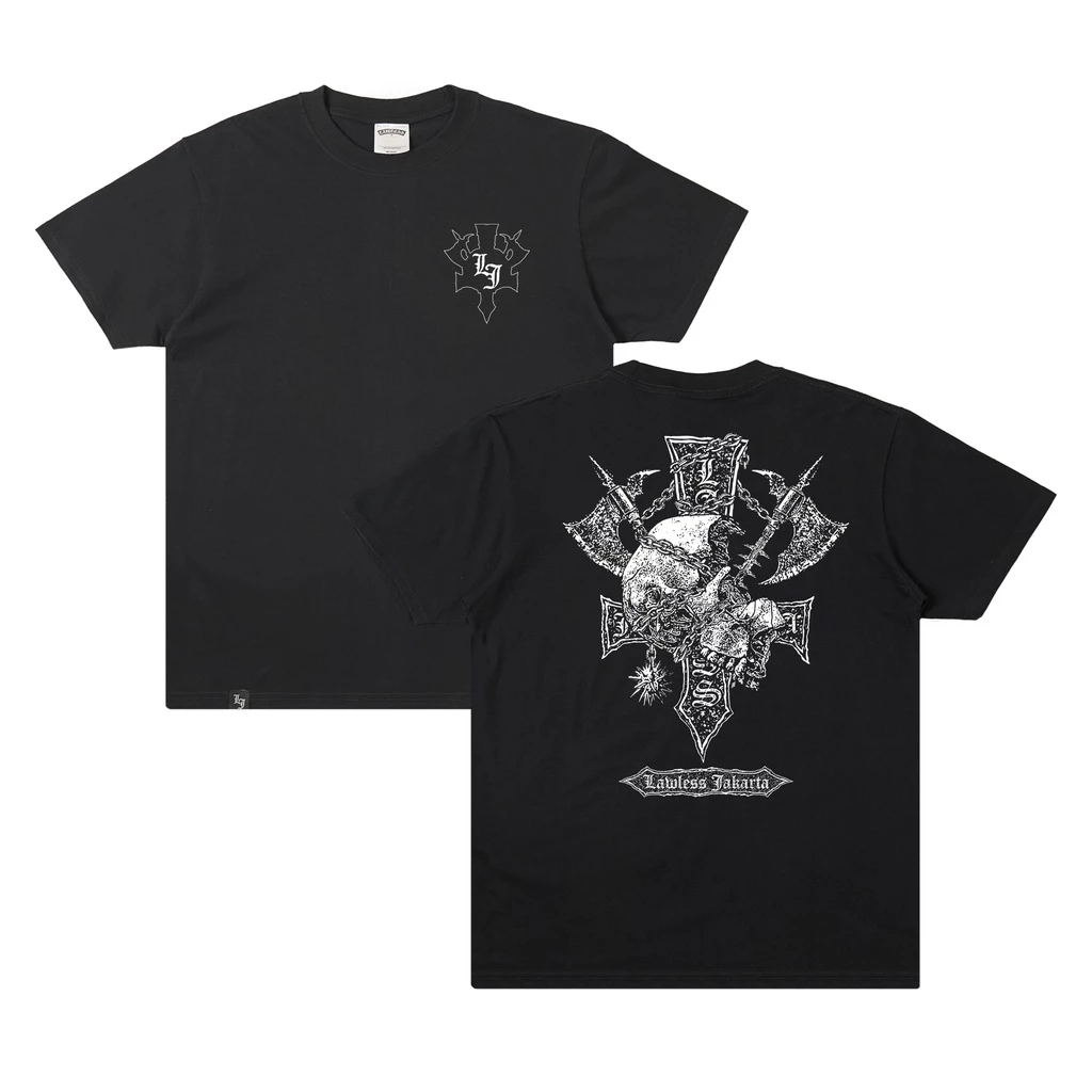 Tshirt LAWLESS JAKARTA - IMPALED SKULL | Lawless Jakarta Official