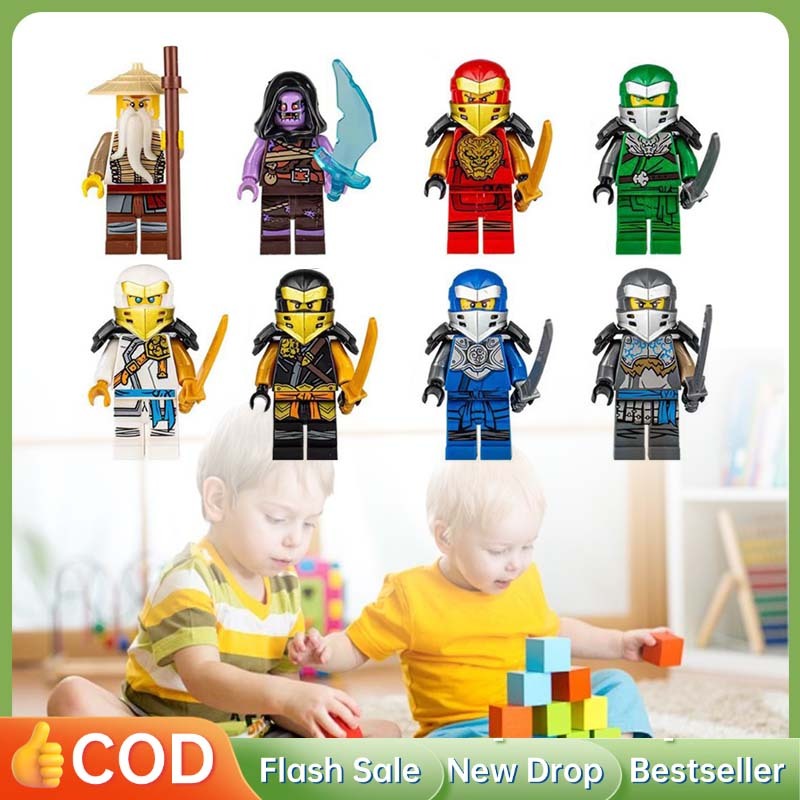 8pcs Mainan Ninja Lego Orang Ninja Mainan Ninja Go Lego Robot Ninja