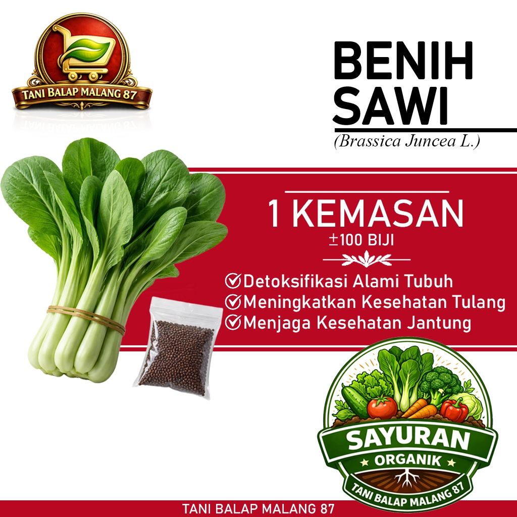 TANI BALAP MALANG 87 Benih Bibit Sayur Sawi Sayuran Organik Super Unggul / Lebih Sehat Berkualitas