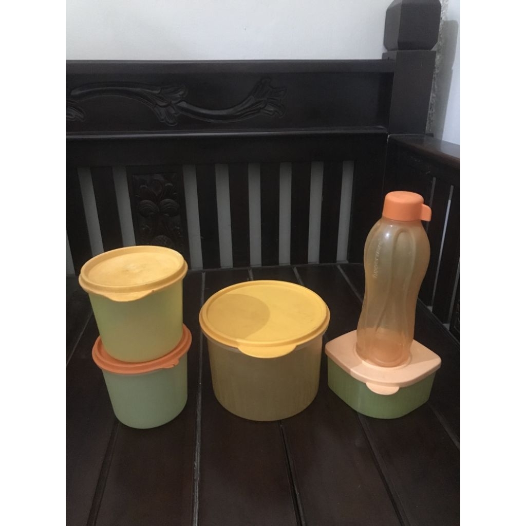 Tupperware Set Tempat Bekal Warna Kuning Tempat Bekal Tupperware Original Toples Tupperware