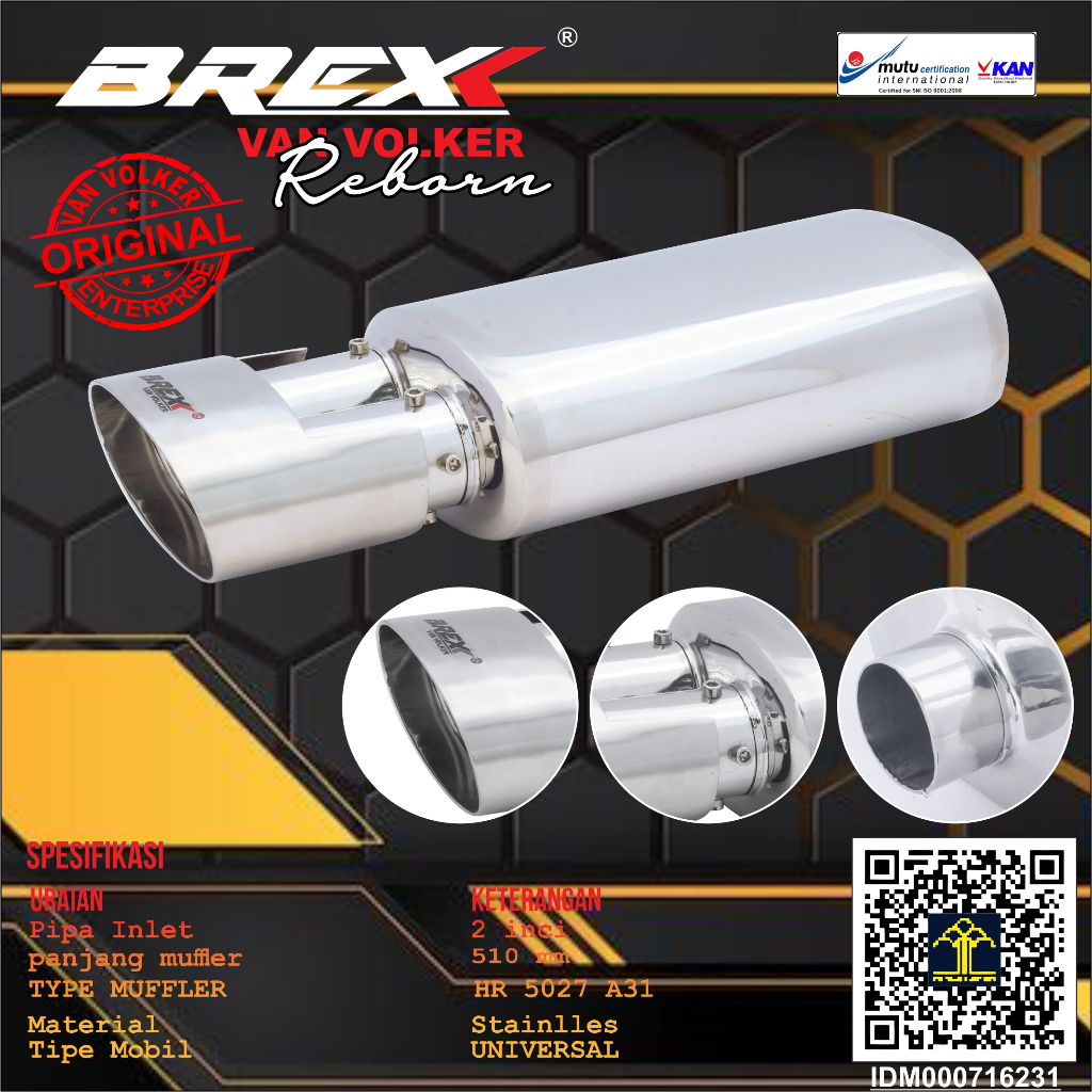 Knalpot Brexx Original type HR 5027 A31