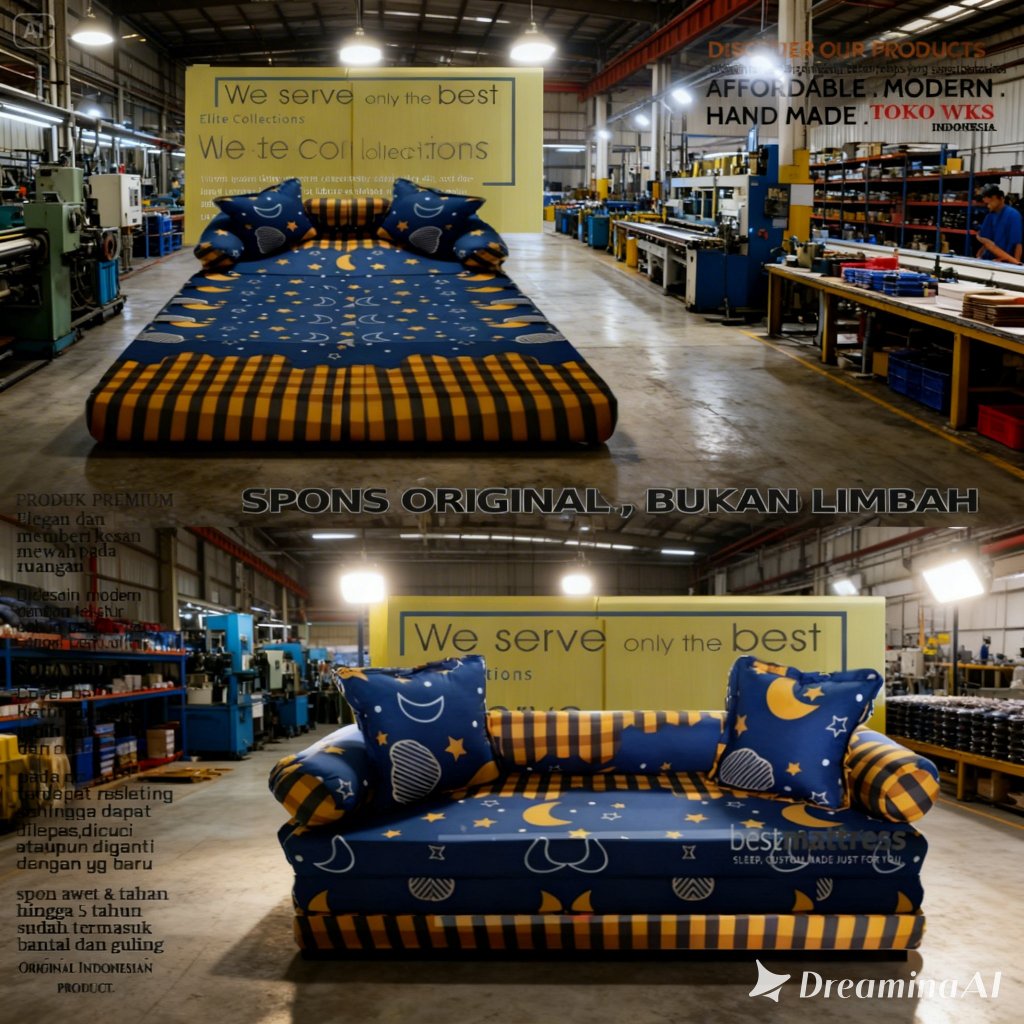 Red love Sofa Bed Matras Kasur Spon Lipat Karakter