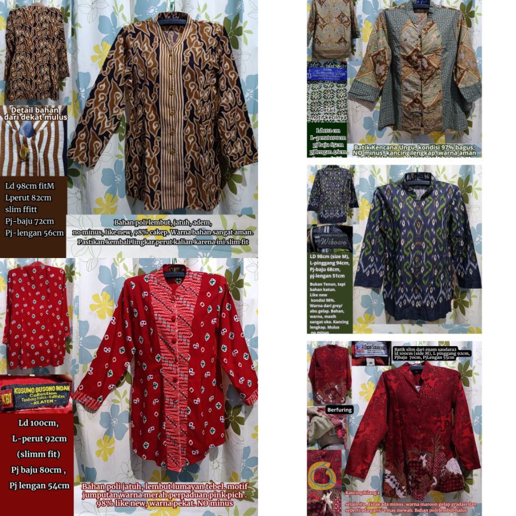 PieL Atasan Batik Wanita Slimfit | Batik Kerja | Batik Slimfit wanita
