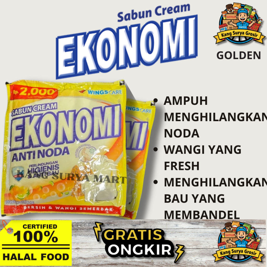 Ekonomi Sabun Cream Kuning 145 gr / Sabun Colek Krim Ekonomi Anti Noda