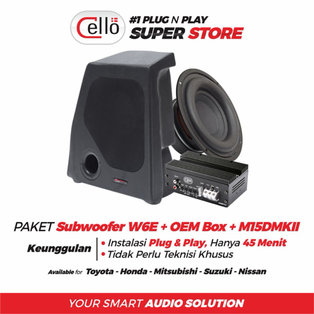 CELLO Subwoofer Box OEM 6in - Upgrade Subwoofer Tanpa Menyita Bagasi