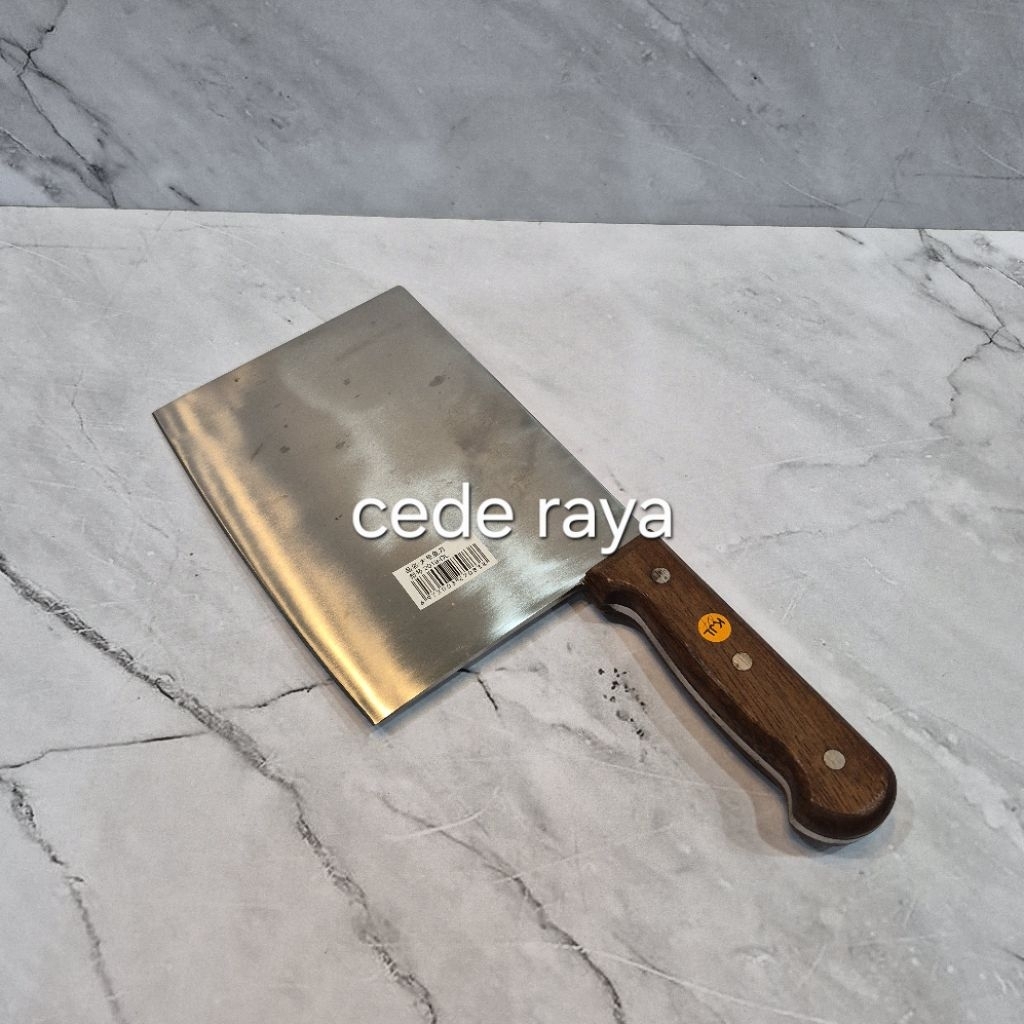pisau daging / parang tulang kuat tajam tebal gagang kayu 7.5"