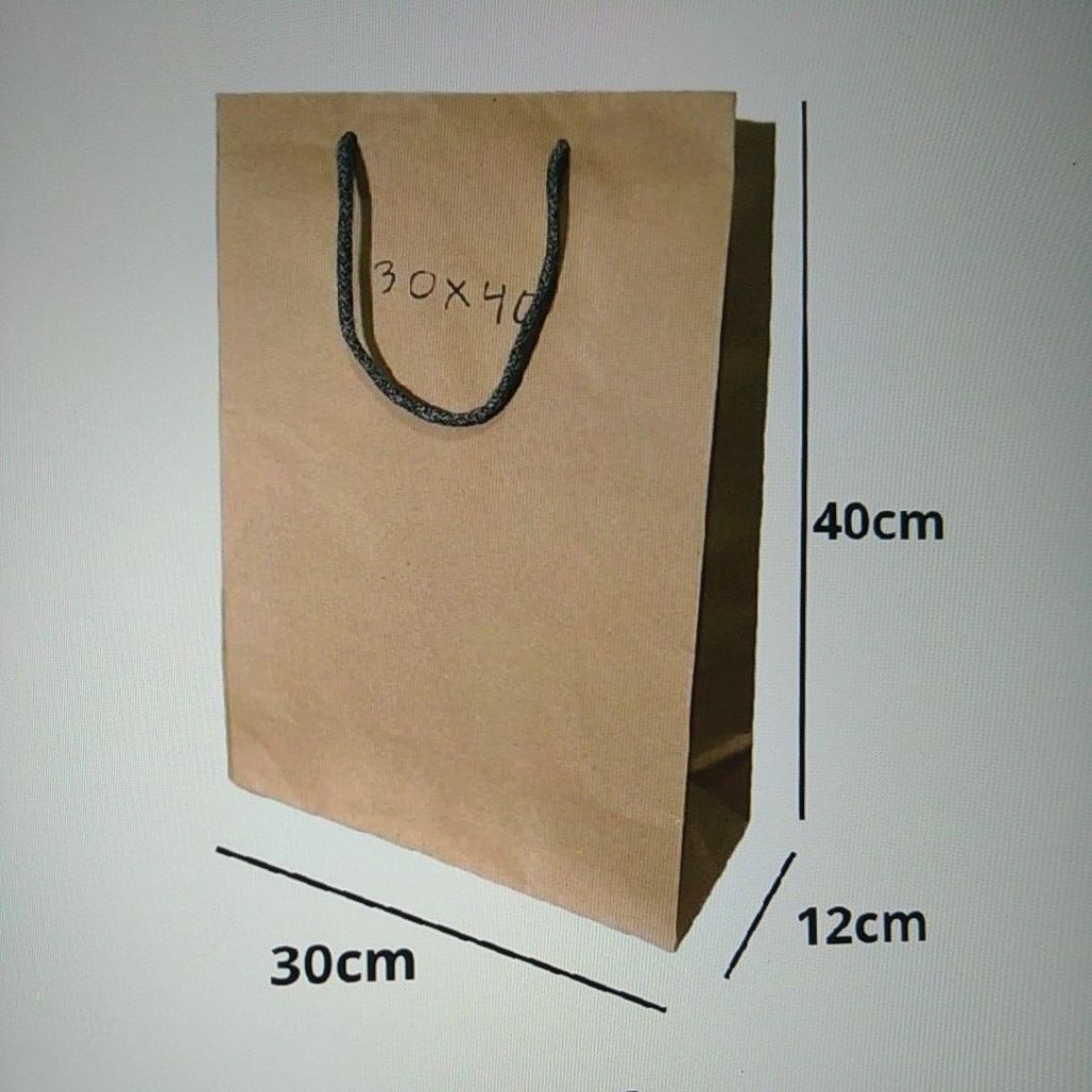(12 psc)paperbag 30x12x40 jumbo/paperbag olshop