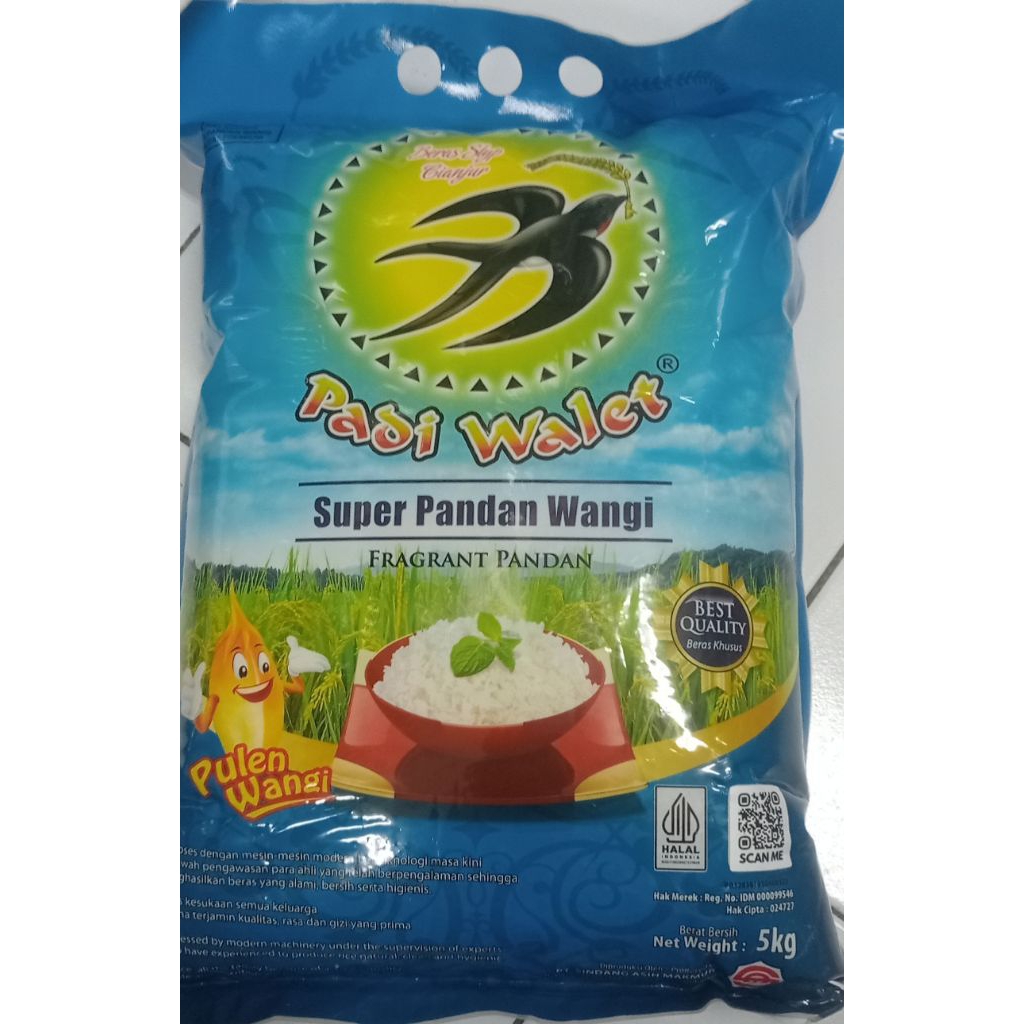 Beras Padi Walet Super Pandan Wangi 5 Kg