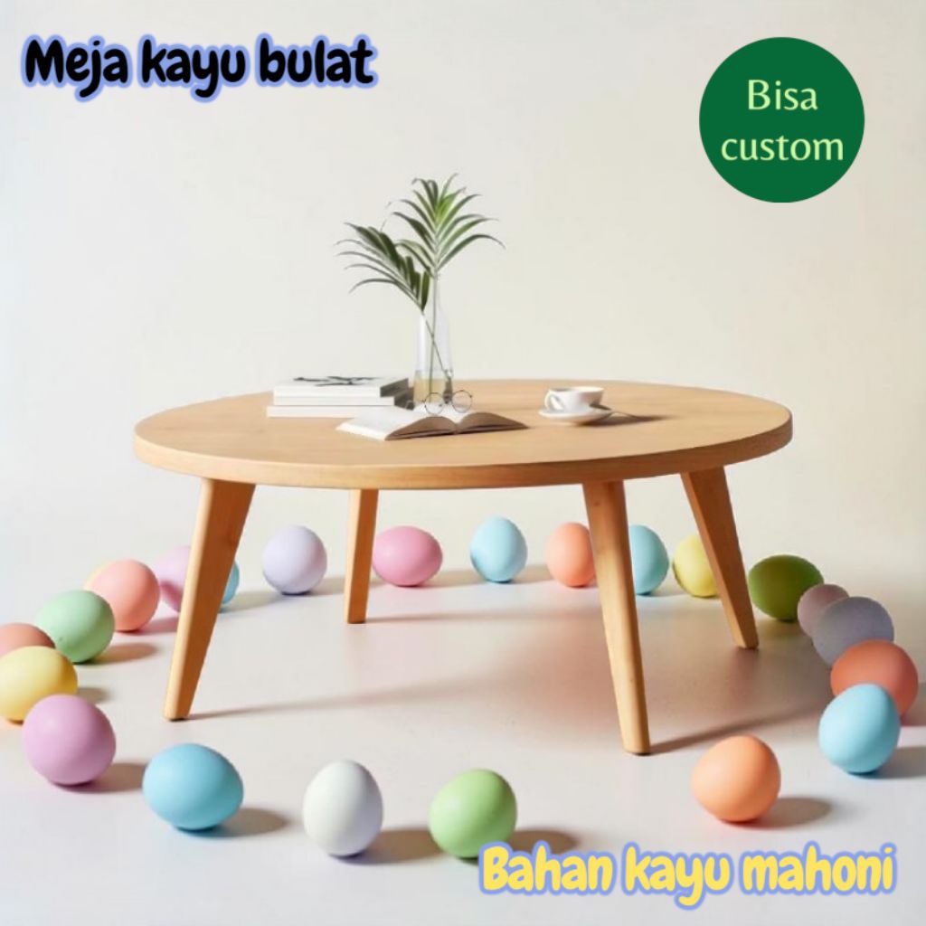 Meja Bundar Minimalis – Meja Lesehan & Coffee Table Top Table Estetik