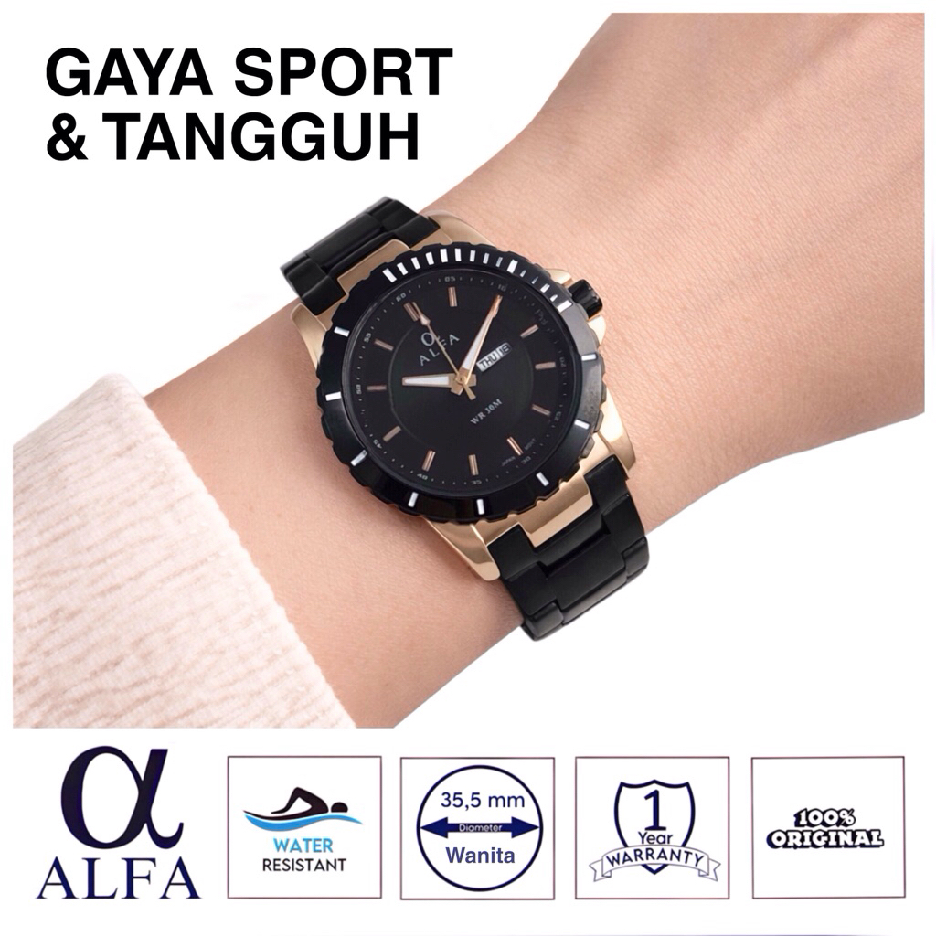 ALFA Jam Tangan Couple Sport Tahan Air 99019 Original