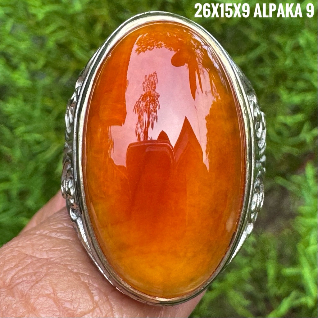 Cincin Batu Akik Natural Pandan (Asli Alam)