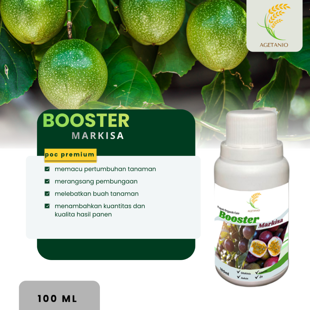 Booster Cair Organik Markisa 100 ml ,cepat berbunga dan berbuah,cegah kerontokan Pupuk Markisa