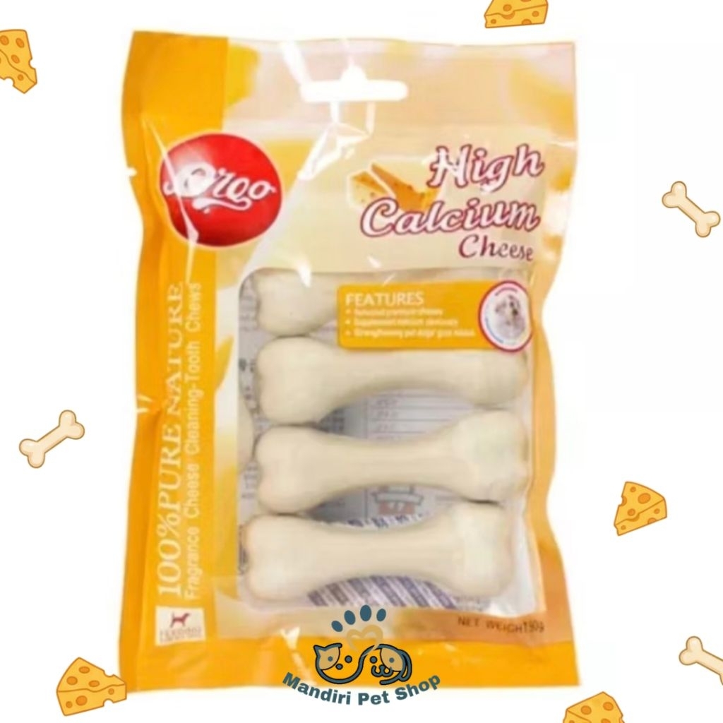 Orgo High Calcium Cheese 90g Dog Snack / Cemilan Dental Anjing