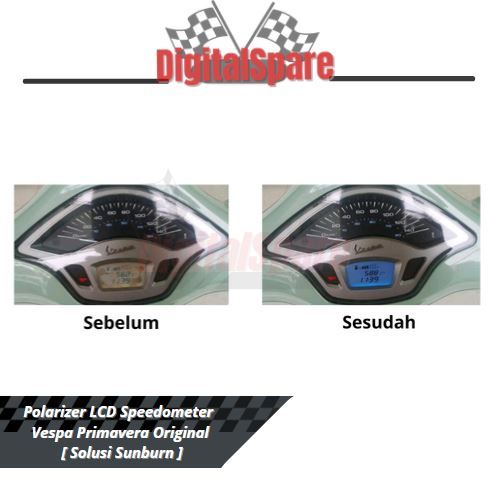 Polarizer LCD Speedometer Vespa Primavera [ Solusi Sunburn ]
