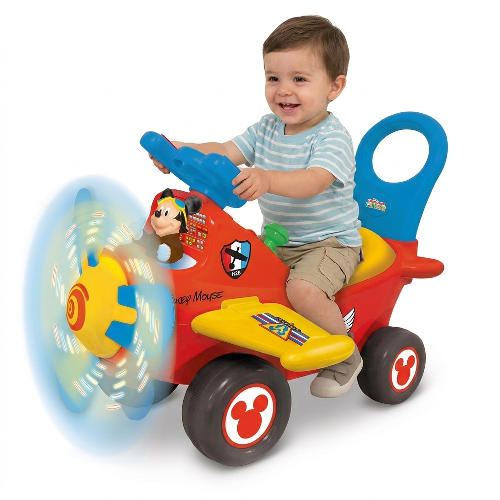 Kiddieland Disney Mickey Mouse Clubhouse Plane Light and Sound Activity Ride On [LL 1464]