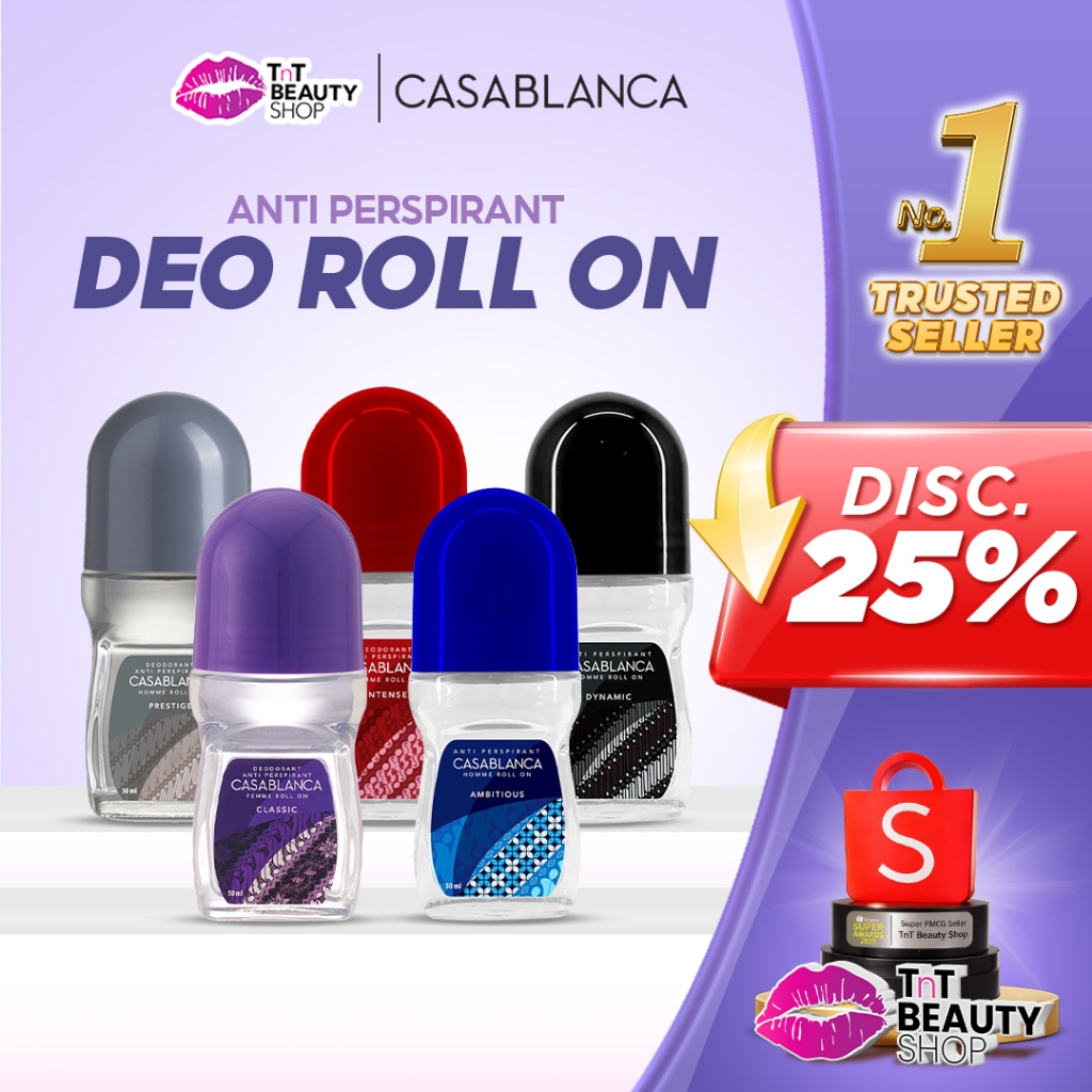 Casablanca Deodorant Anti Perspirant Homme Roll On 50ml - Ambitious | TnT Beauty Shop