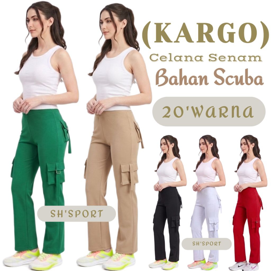 [PROMO] [BEST SELLER] [CELANA KARGO KANTONG,4]>celana olahraga wanita panjang || celana senam wanita