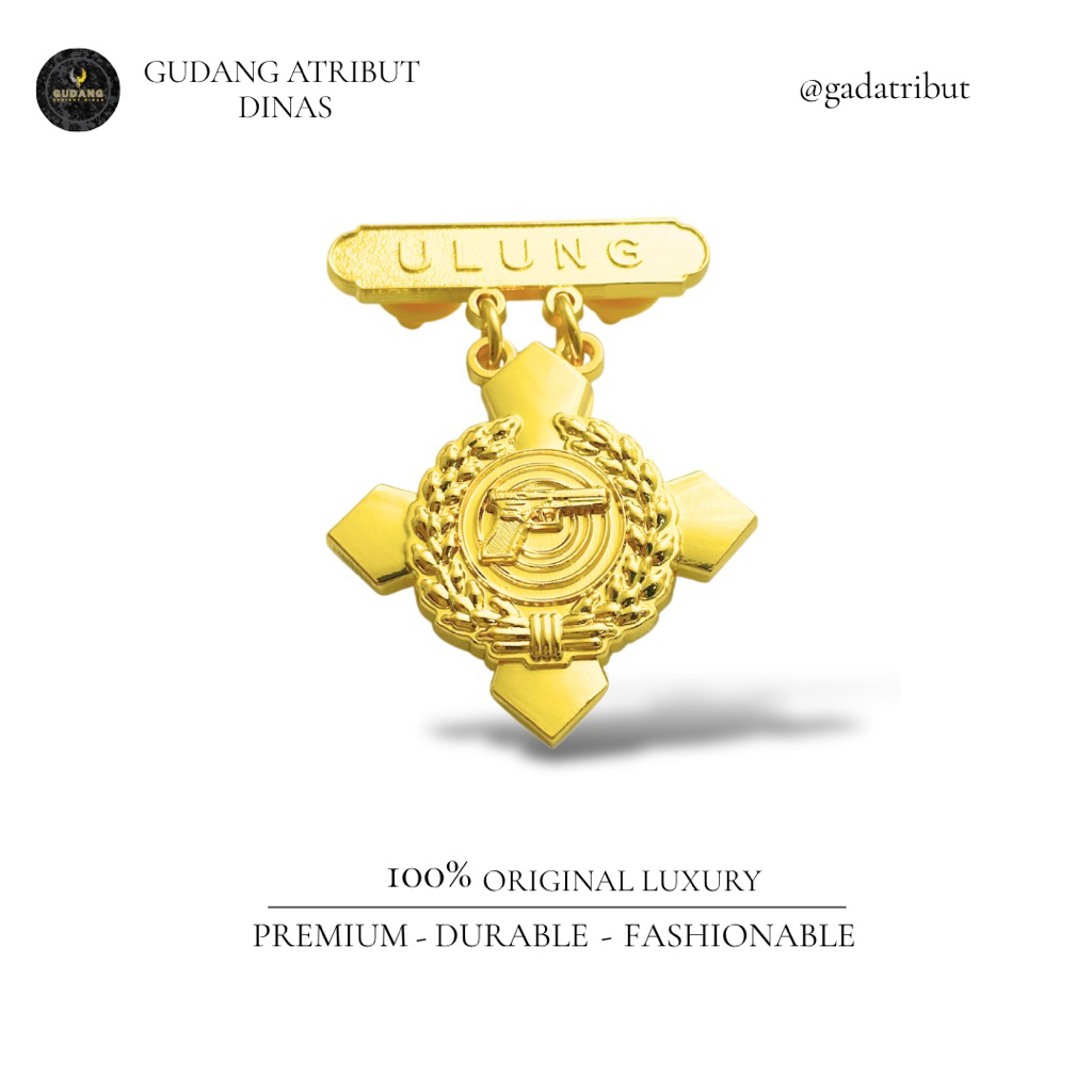 100% LUXURY Brevet Pistol Ulung TNI AL / Brevet Ulung Pendek / Brevet Luxury / Gudang Atribut Dinas