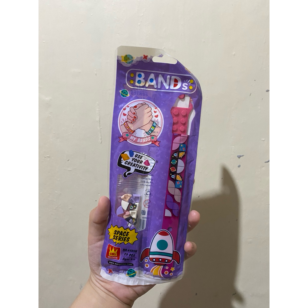 BRACELET BRICKS BLOK BRACELET MAINAN LEGO MAINAN ANAK BALOK GELANG MAINAN PUZZLE GELANG LEGO DOTS