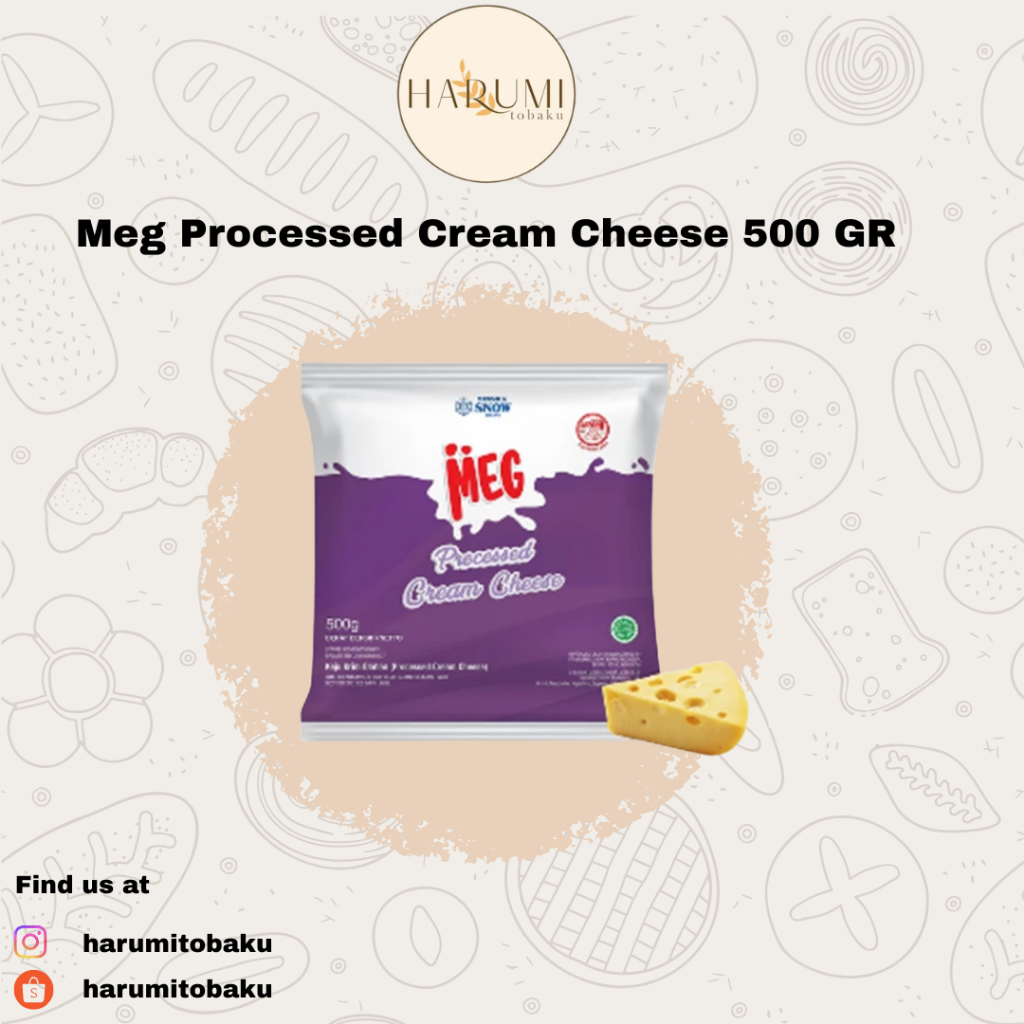 Meg Processed Cream Cheese 500 gr / Keju Meg Cream Cheese  - 500gr
