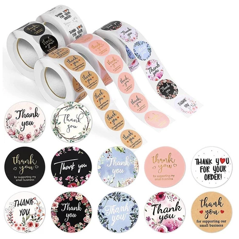 [AE] STIKER LABEL THANK YOU | 1 Roll 500 Pcs Stiker Label Thank You For Your Order