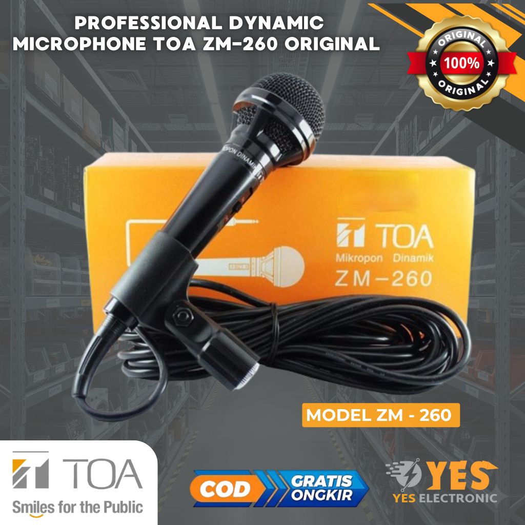ORIGINAL TOA MIC ZM 260 Microphone Kabel TOA ZM-260 Microphone TOA Original