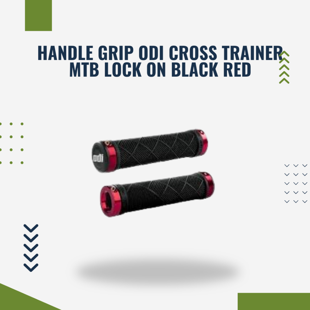 HANDLE GRIP MTB ODI CROSS TRAINER LOCK ON BLACK RED GRIP SEPEDA MTB ODI LOCK ON