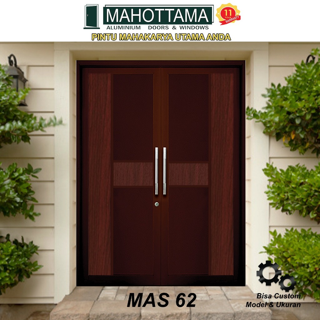 MAHOTTAMA MAS62 - Pintu Aluminium Rumah Utama Minimalis 174 x 215