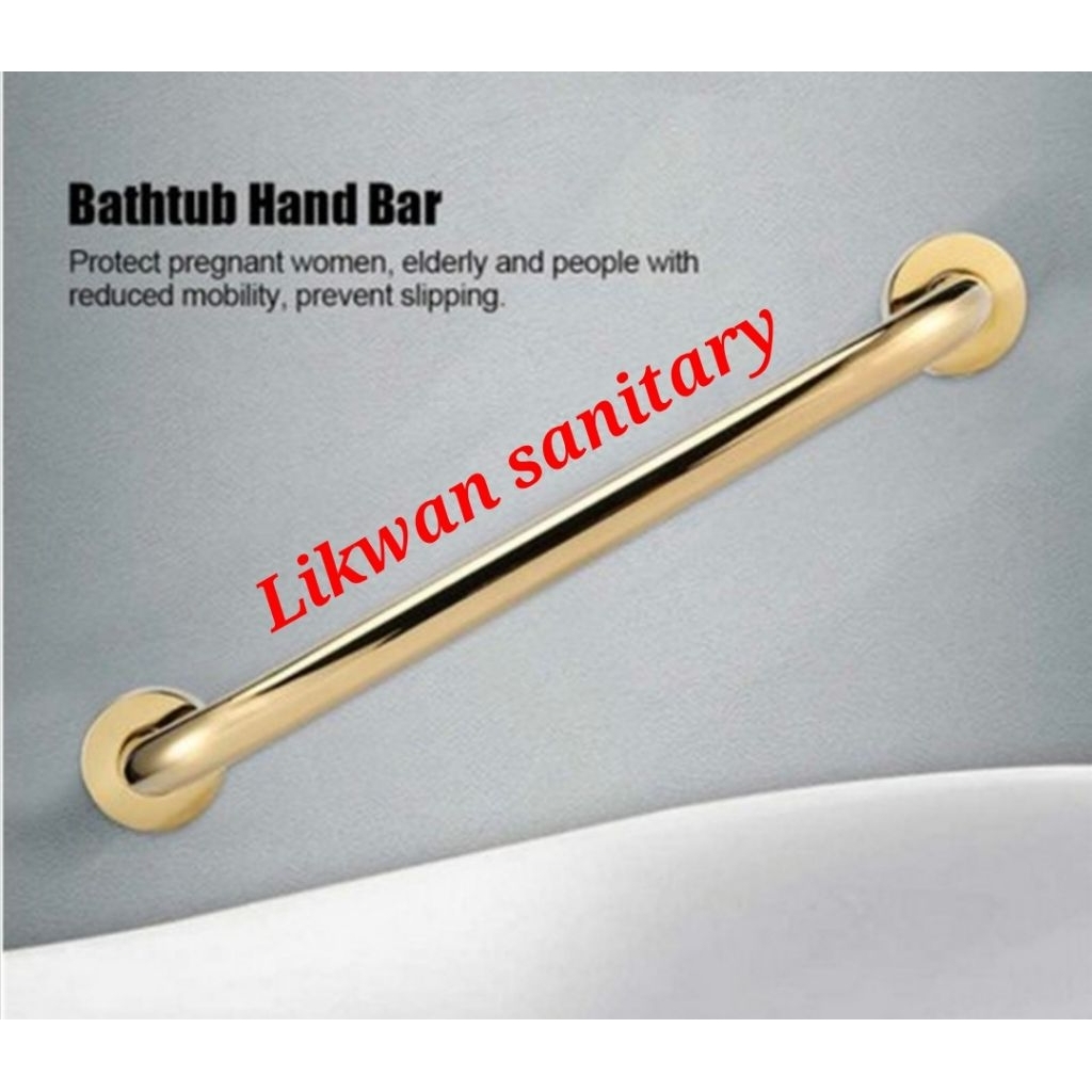 Grab bar stainless gold emas / pegangan kamar mandi stainless gold