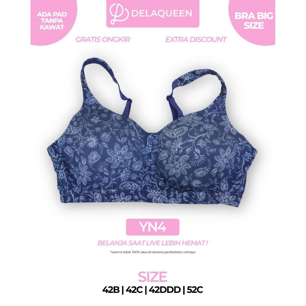 Delaqueen | Bra Big Size Bra Jumbo Bh Big Size 42B 42C 42DDD 52C YN4
