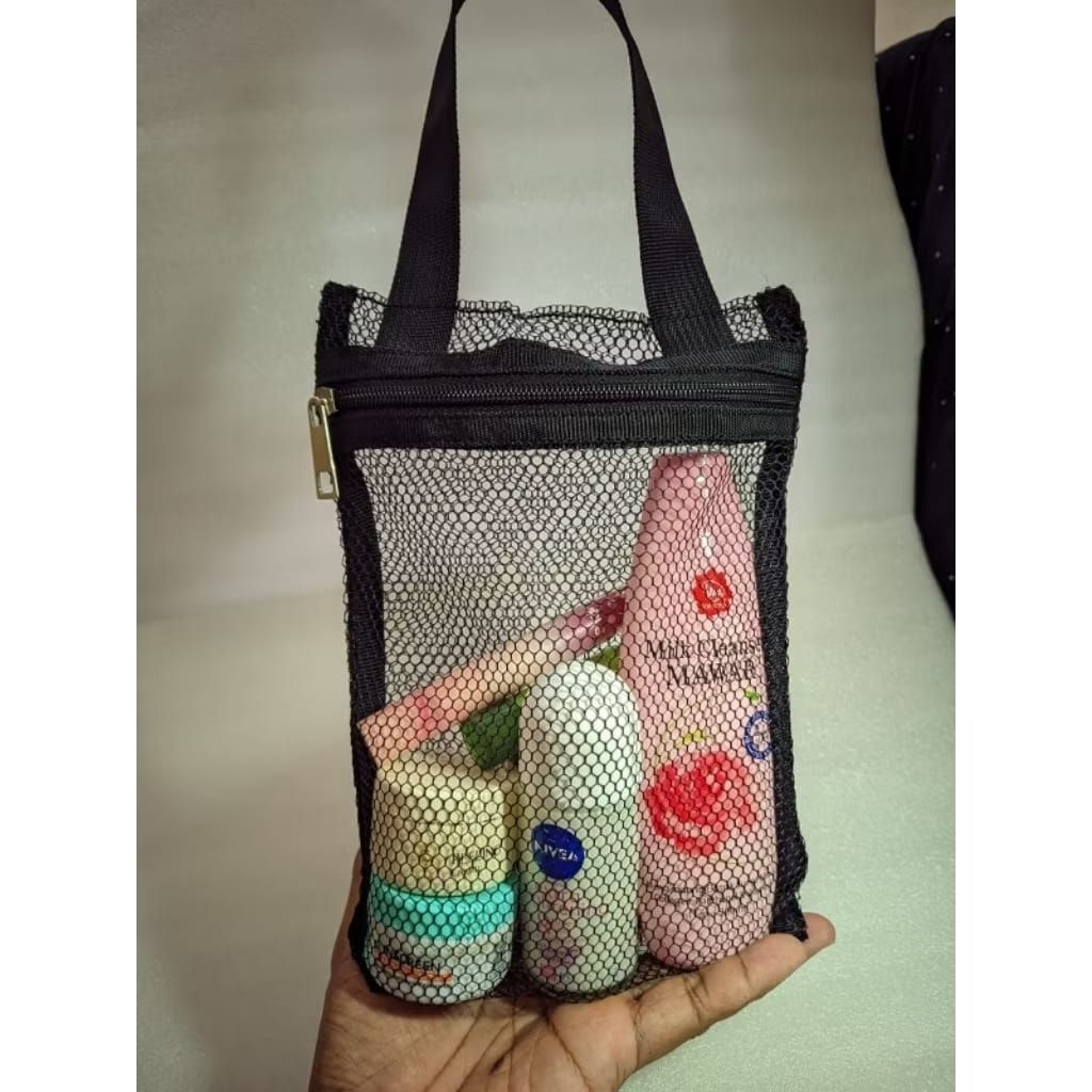 Tas Jaring Tempat Kosmetik tempat sabun bedak bayi traveling dll serbaguna