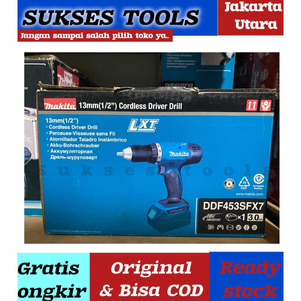 MAKITA DDF453 SFX7 CORDLESS DRILL 18V