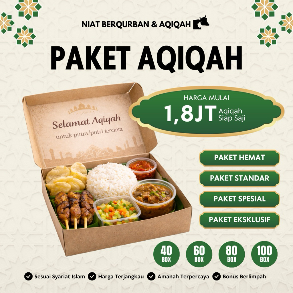 Paket Sholeh Aqiqah VIP Kambing Jantan Super ALL IN PACKAGE