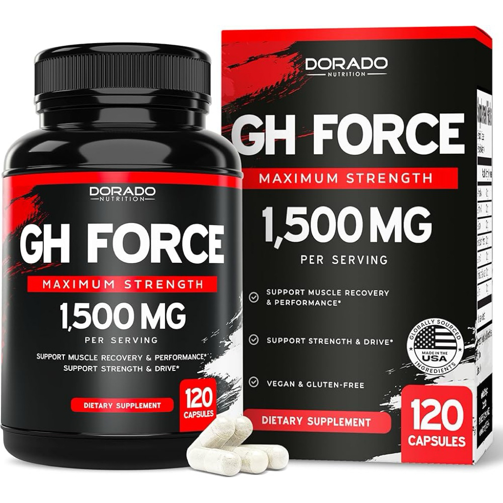 HGH Supplements for Men & Women (120 Count) 1500mg Support Muscle Growth & Healthy Levels of Human G