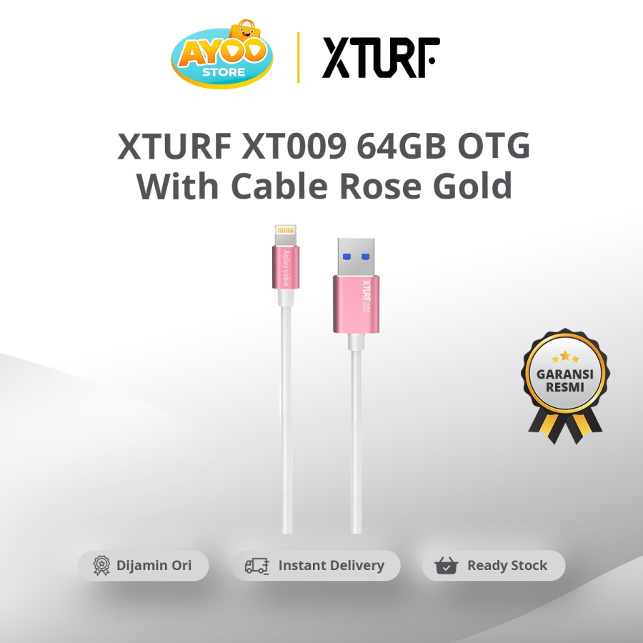 XTURF XT009 64G OTG W/Cable Rose Gold (XT-009-64GB-ROSEG)