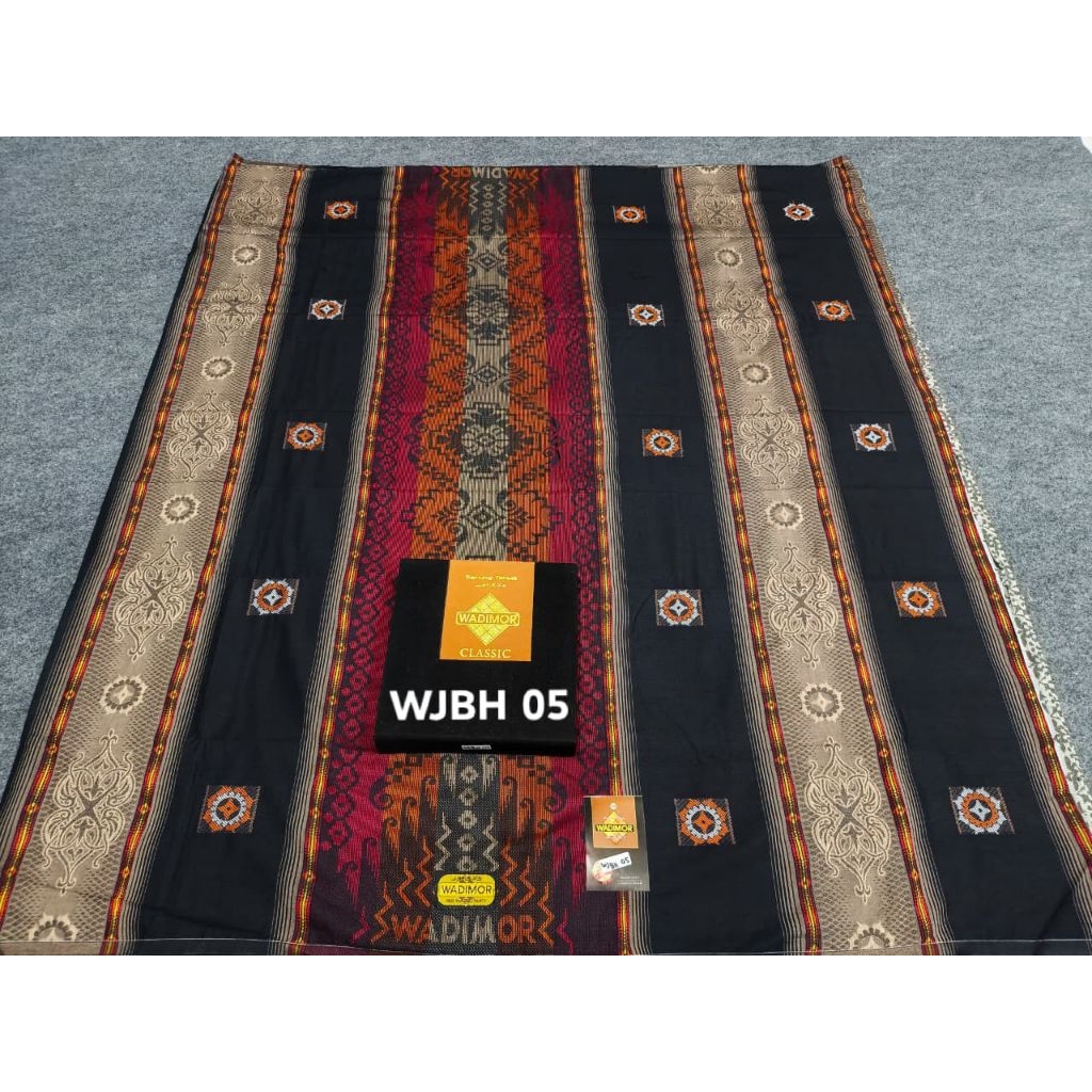 Sarung Wadimor/Bludru,Motif Jacquard Songket, SERIAN HITAM&PUTIH,(WJBH,WJBP)