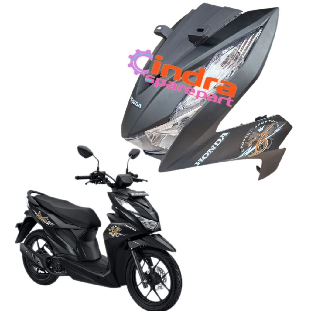 Cover Full Set Body Depan Beat Street Tahun 2020 Hitam Doff