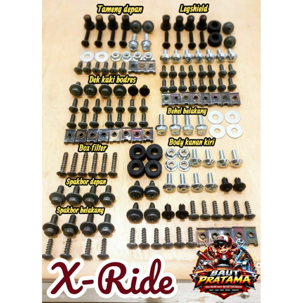 Baut fullset body motor X Ride