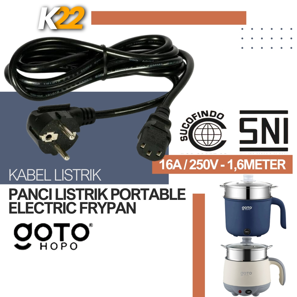 Kabel Listrik Power Panci Listrik Portable / Electric Frypan Goto Hopo