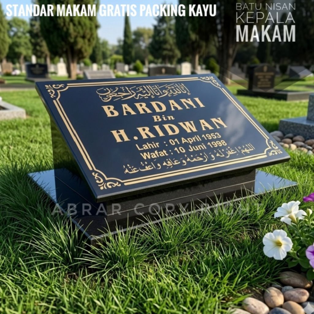 Batu Nisan / Rumah Nisan / Dudukan Nisan Full Granit Free Packing Kayu