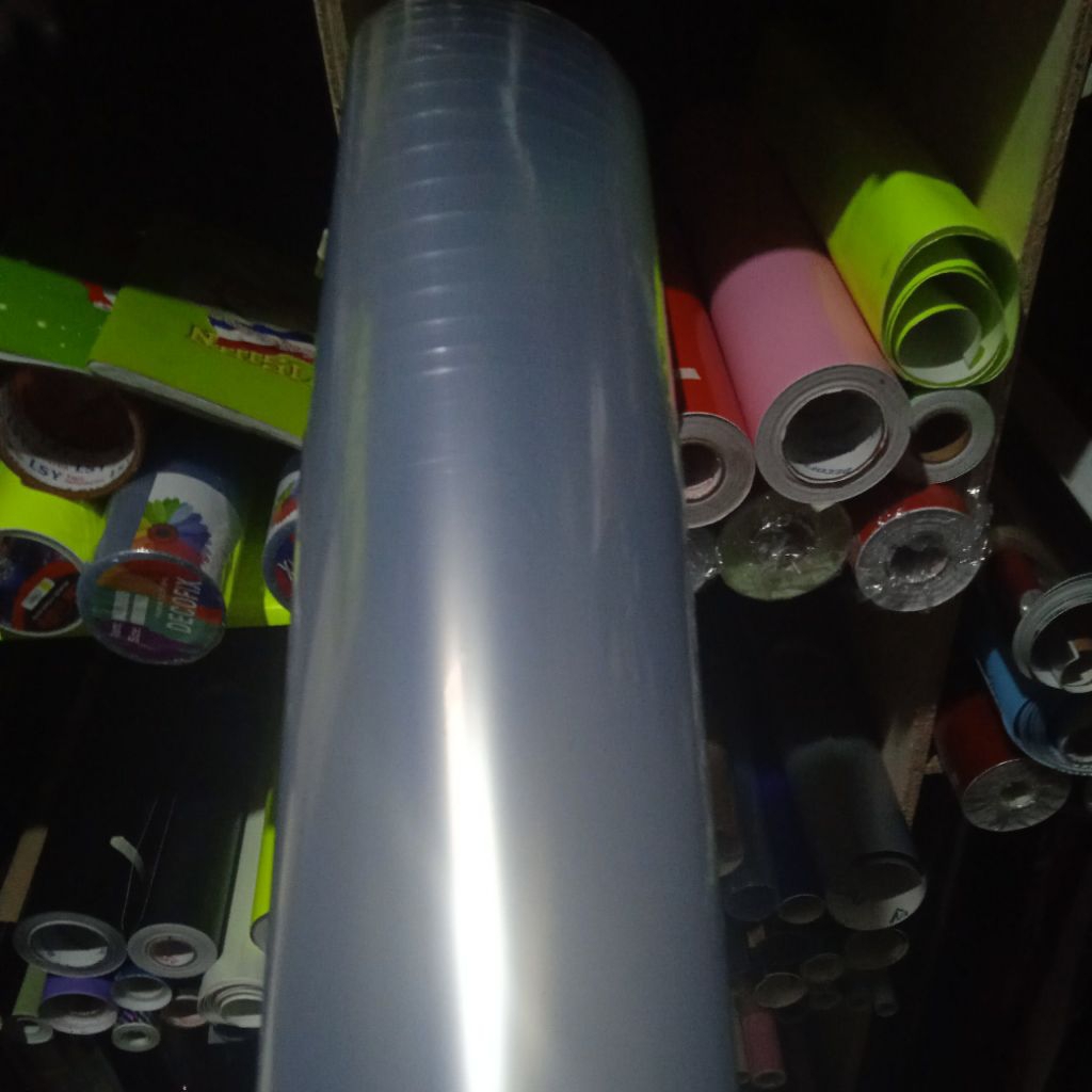 Stiker vpf trasparan bening skotlet motor putih pening